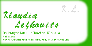 klaudia lefkovits business card